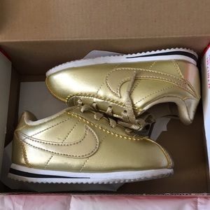 Gold Nike Cortez